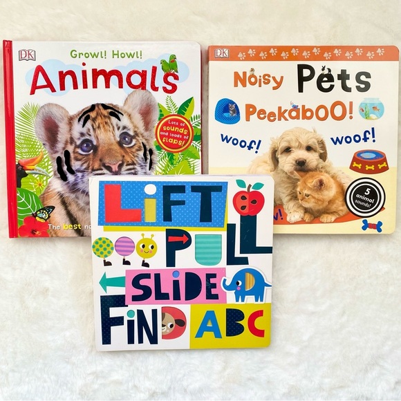Noisy Animals, Peekaboo, Flip Children’s Book Lot - Picture 1 of 4
